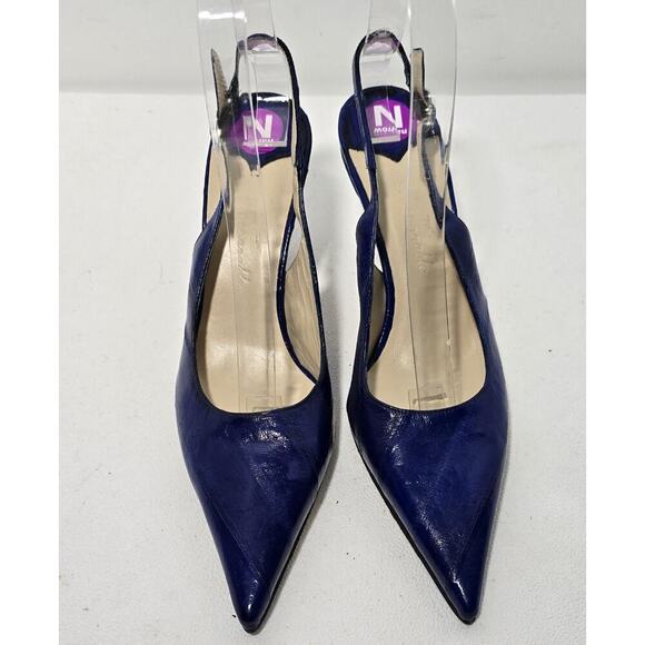 Faconnable Women’s Slingback Royal Blue Heeled Shoes Sz 6 N Made in Italy - Picture 2 of 9